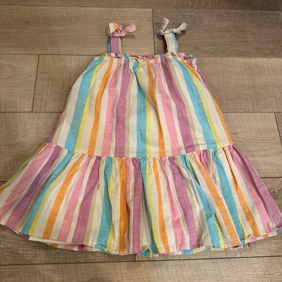 CAT & JACK GIRLS PINK STRIPED SUN DRESS 5T - Picture 1 of 8